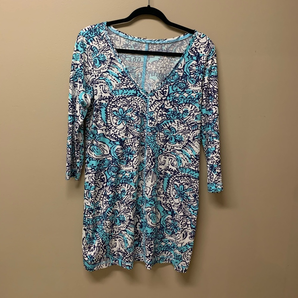 Lilly Pulitzer Juliet V Neck T Shirt Dress medium